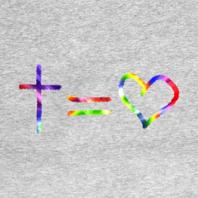 Jesus Equals Love Rainbow Design by 4Craig